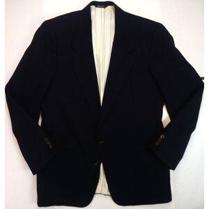 Vintage Men's Blazer Sport Coat Exact Navy Blue Dark Blue Tones 40R Made in USA
